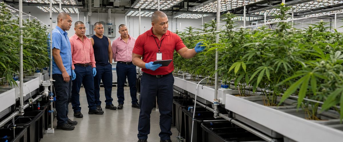 Devin Lockett leading the BiomedRx cannabis cultivation operation